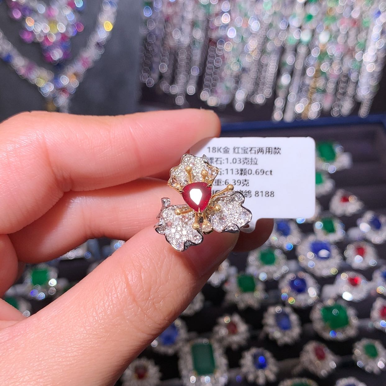 【闪购商品】红宝石戒指18K金镶嵌