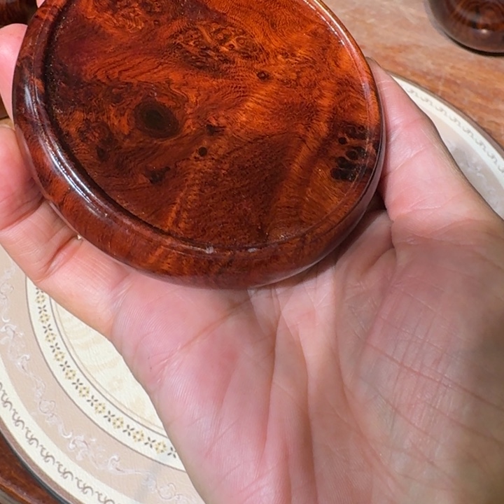 大果紫檀（缅甸花梨）花梨木树瘤小底座8.5