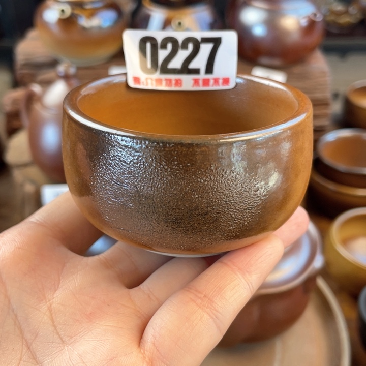 杯阿*建水紫陶白泥柴烧杯