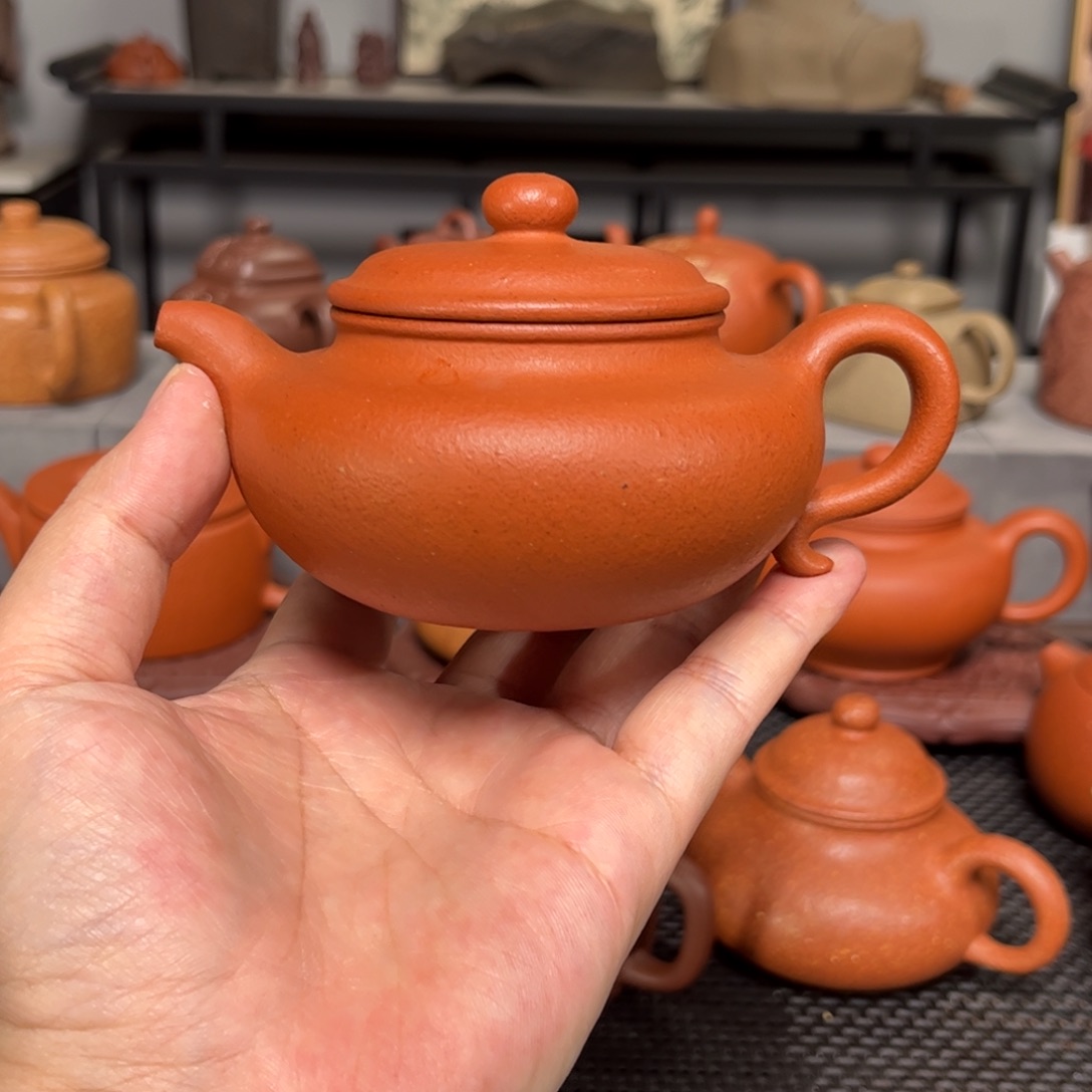 茶壶紫砂啊*紫砂艺术红降坡
