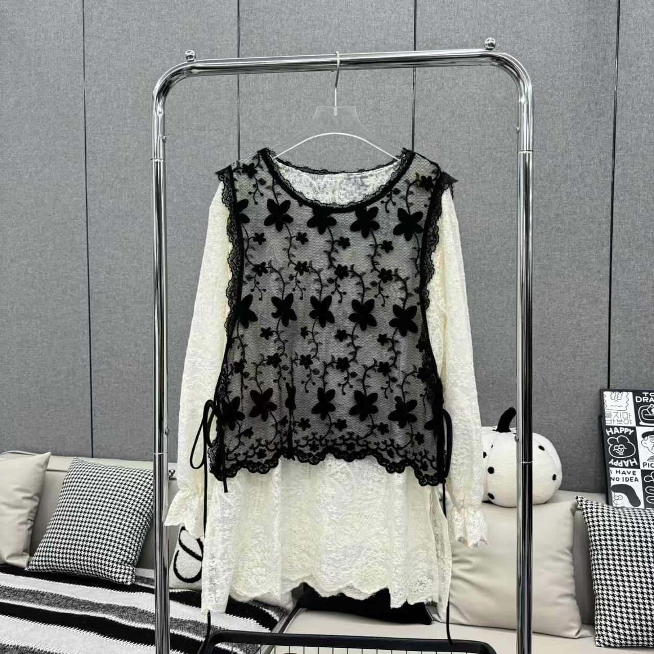 【娜娜推荐】2022-1潮牌设计师时髦精高级感刺绣两件套卫衣