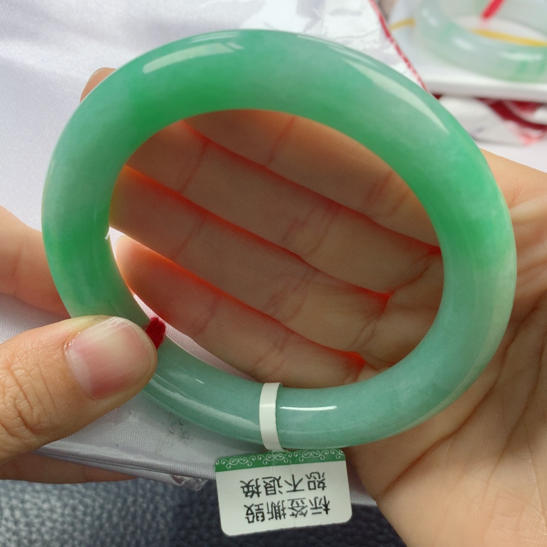 未镶嵌手镯翡翠缅甸天然翡翠A货56.6圆