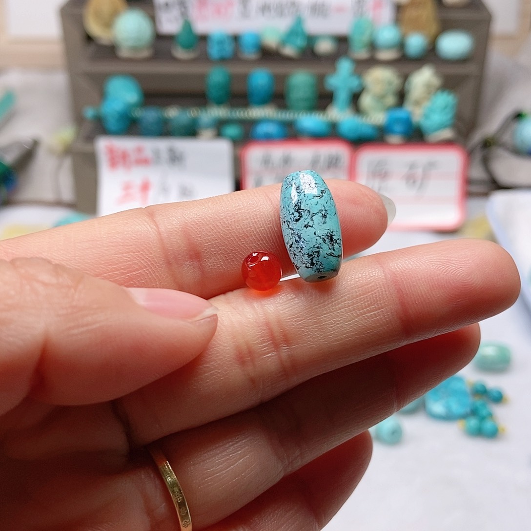 南红玛瑙未镶嵌珠宝半成品豆