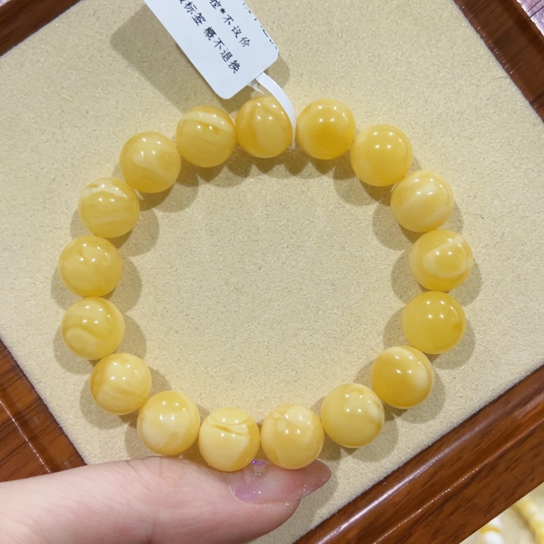 蜜蜡手链未镶嵌H**c11.7m白话圆珠