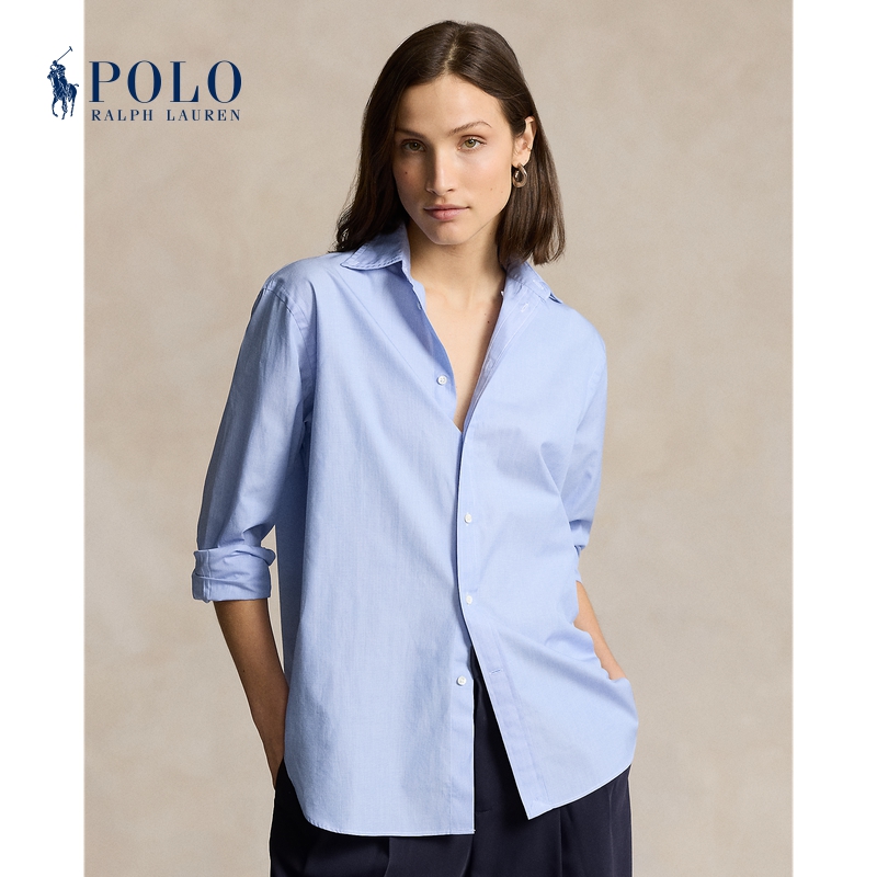 Ralph Lauren/拉夫劳伦女装 经典款宽松版棉府绸衬衫RL24072