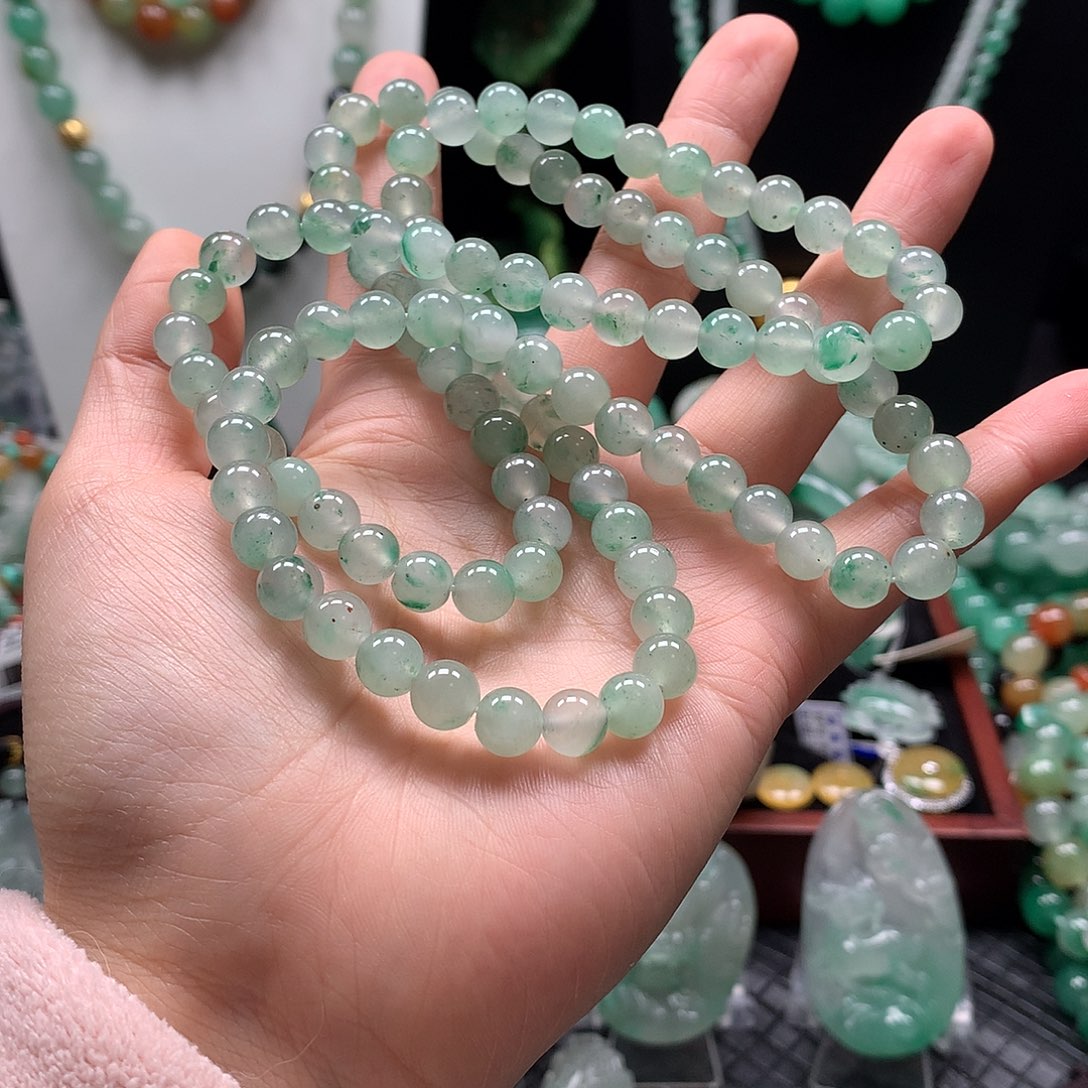 春***雨石英质玉未镶嵌项链