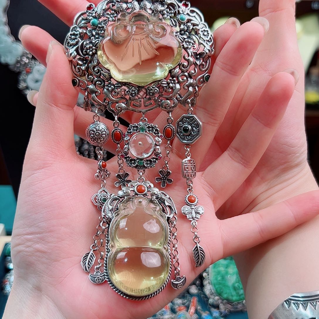 925银珐琅锦象原创设计款式吊坠