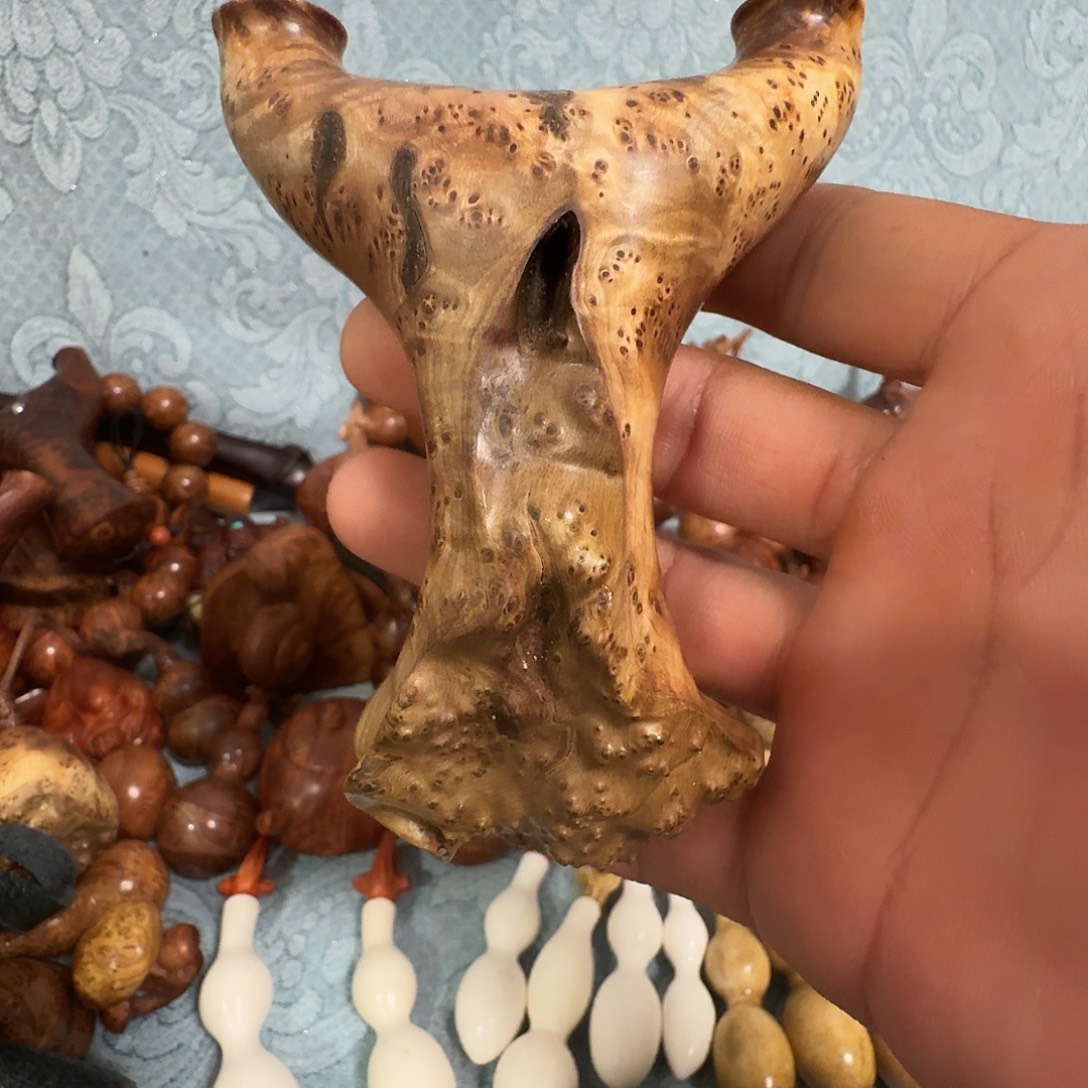 爱***玩木麻梨手工手工雕刻手把件