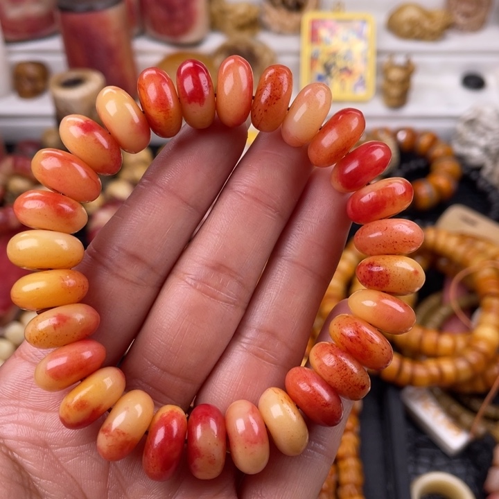 驼骨手串/手链骆驼骨算盘珠14