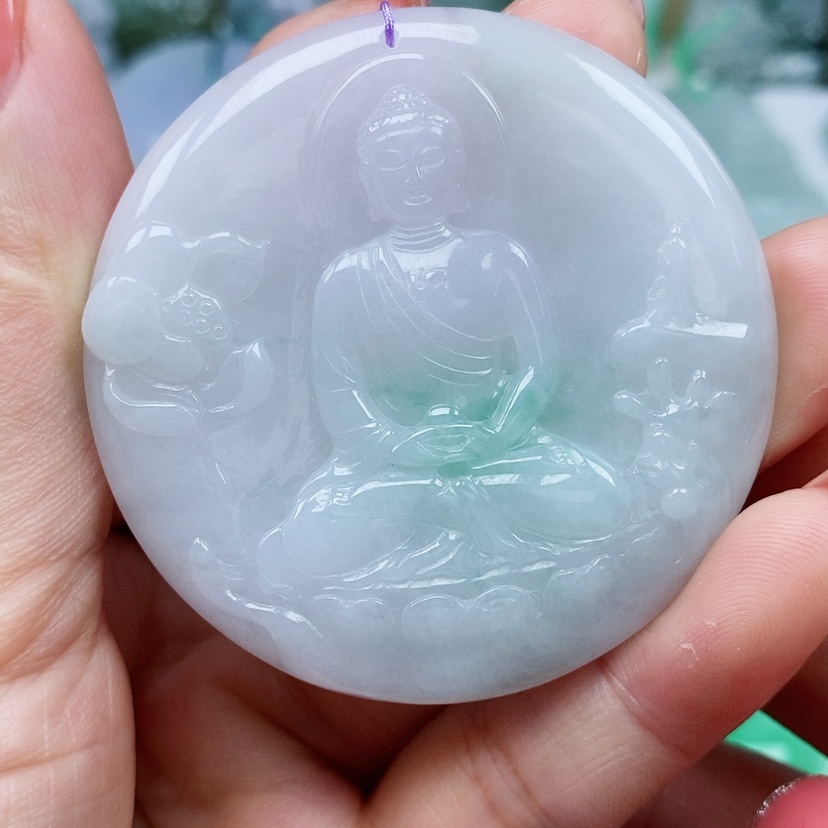 【闪购商品】翡翠颈饰未镶嵌天然翡翠A货佛