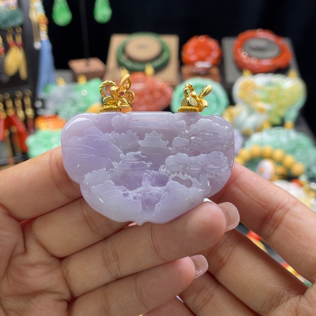 翡翠颈饰未镶嵌代编织