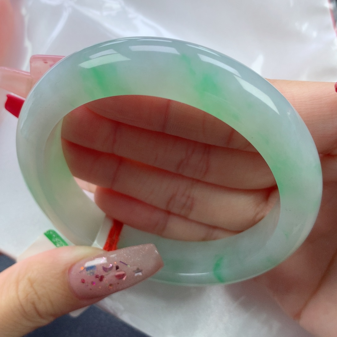 翡翠手镯未镶嵌57.9正圈