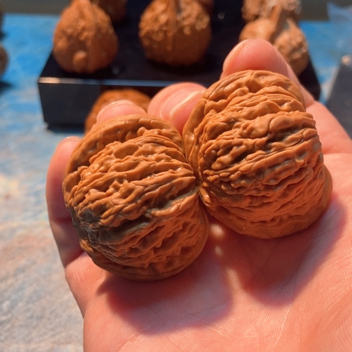 半***两把件文玩核桃43汉高楼全品