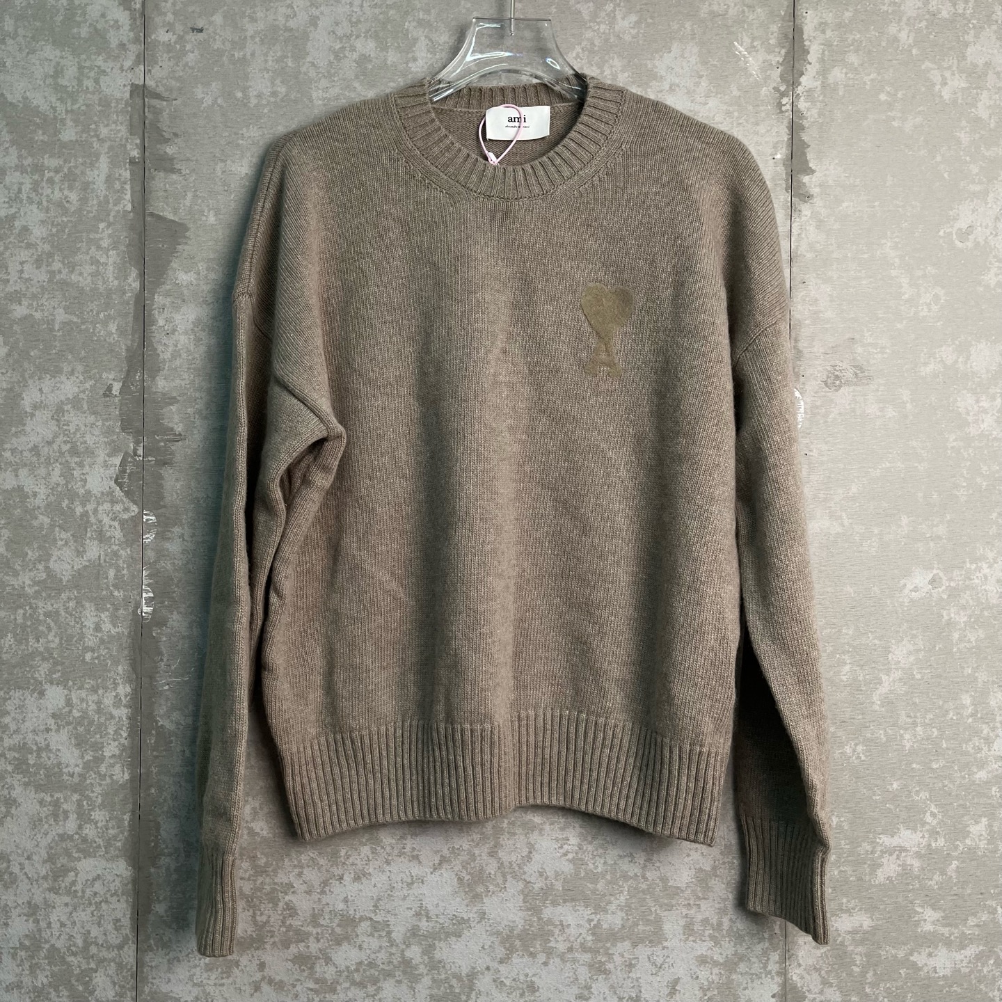 未使用 WE11 DONE L*1/AMI 爱心羊毛圆领针织衫毛衣/14620