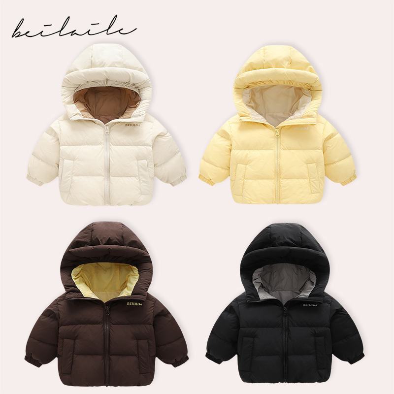 【连帽三防羽绒服 小乐妈咪】婴儿童羽绒服男女宝秋冬外套j28 AM