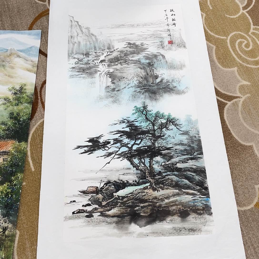 国画浅*定制作品拖低