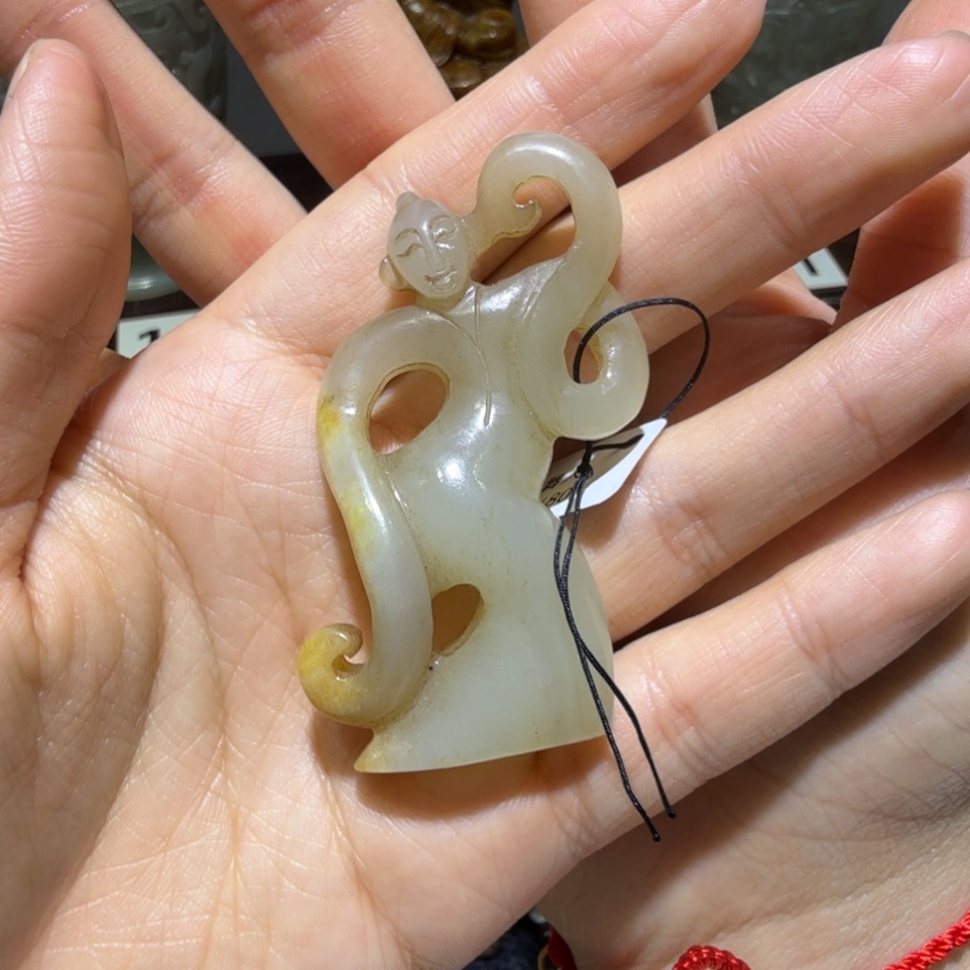 和田玉挂件未镶嵌雨**安