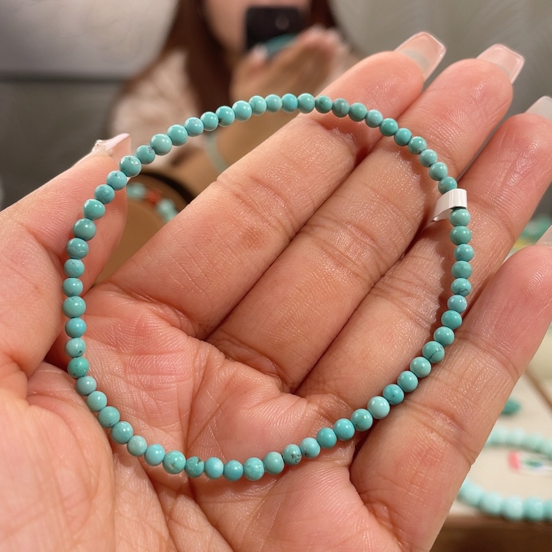 绿松石未镶嵌精品米珠卡3+