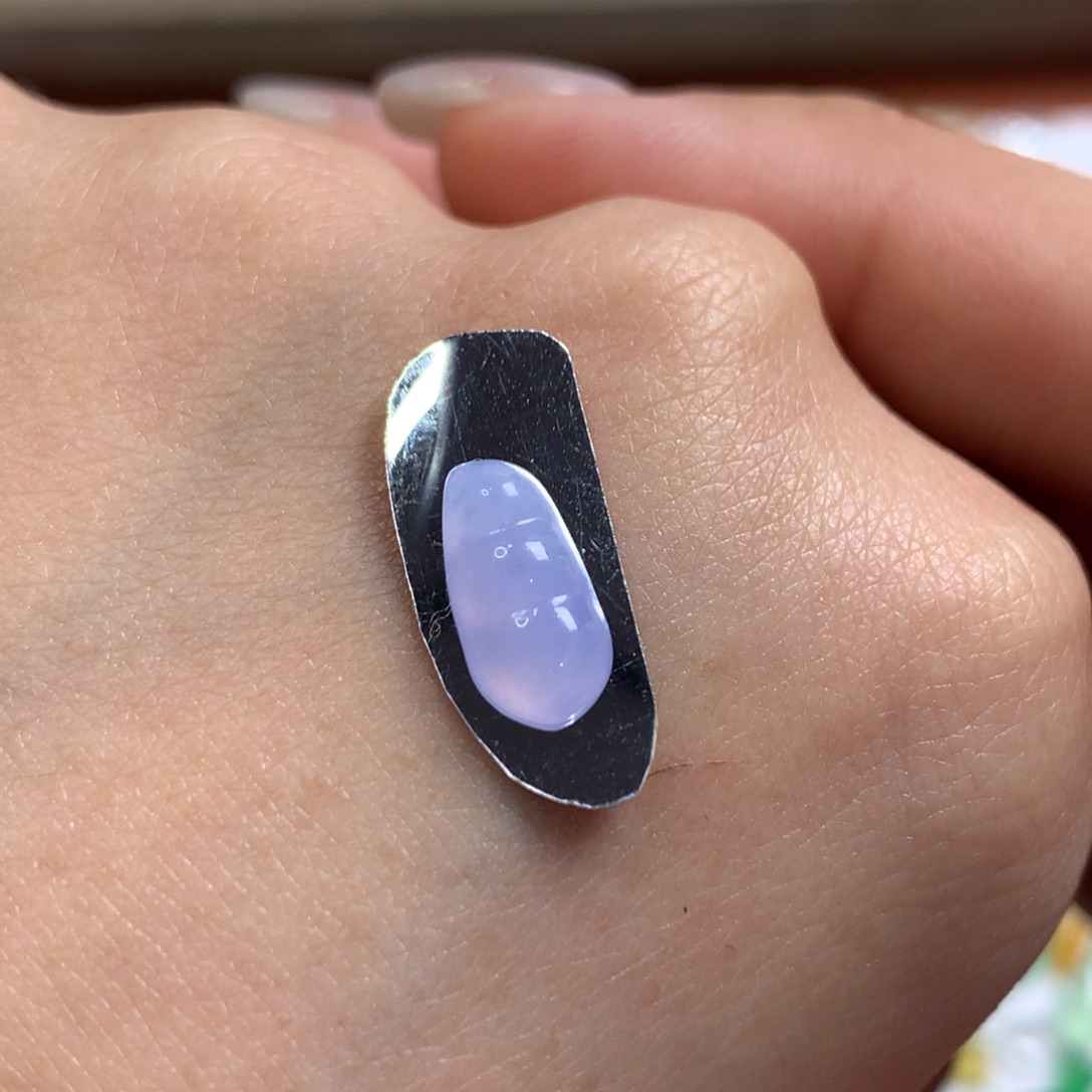 翡翠未镶嵌颈饰粉紫调调豆子