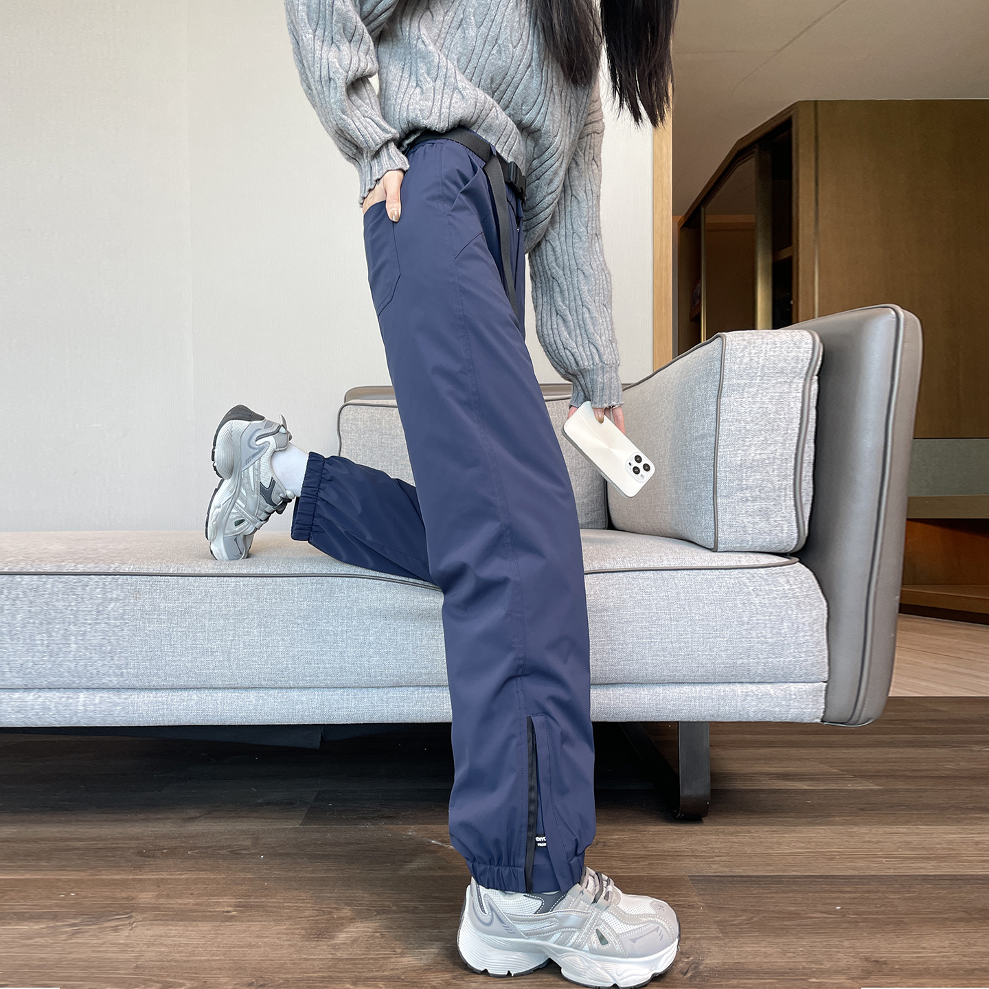 工装羽绒裤女冬季外穿2025新款东北零下40度防风冲锋加厚极寒棉裤