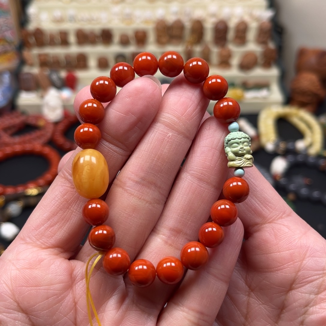 南红玛瑙手串未镶嵌李****7单圈手串