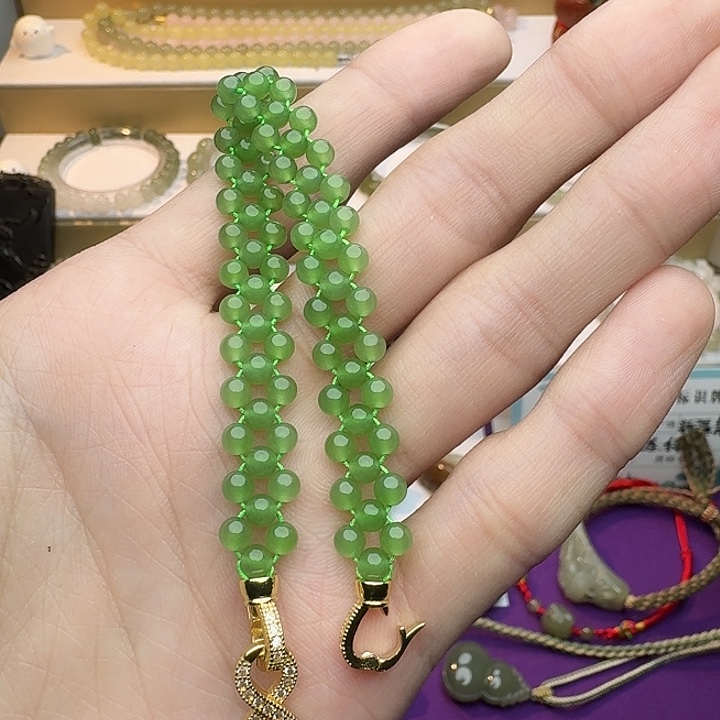 想****和田玉（碧玉）未镶嵌手机链