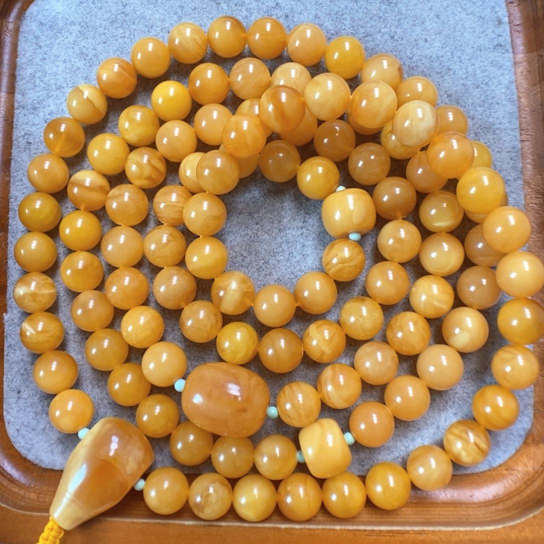 未镶嵌蜜蜡手串胖*蜜蜡108