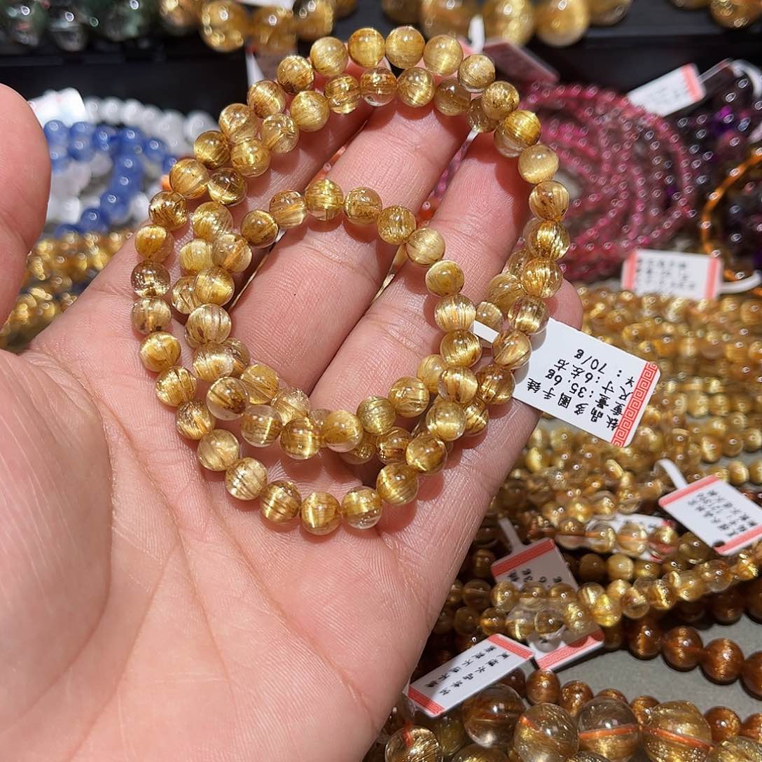 水晶手链未镶嵌文*钛晶手串