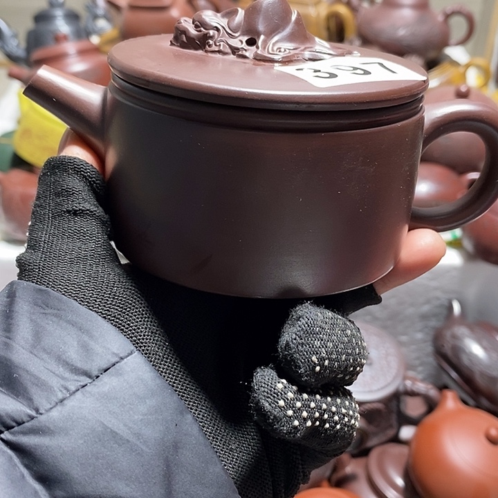 紫砂茶壶嘴花泥微瑕