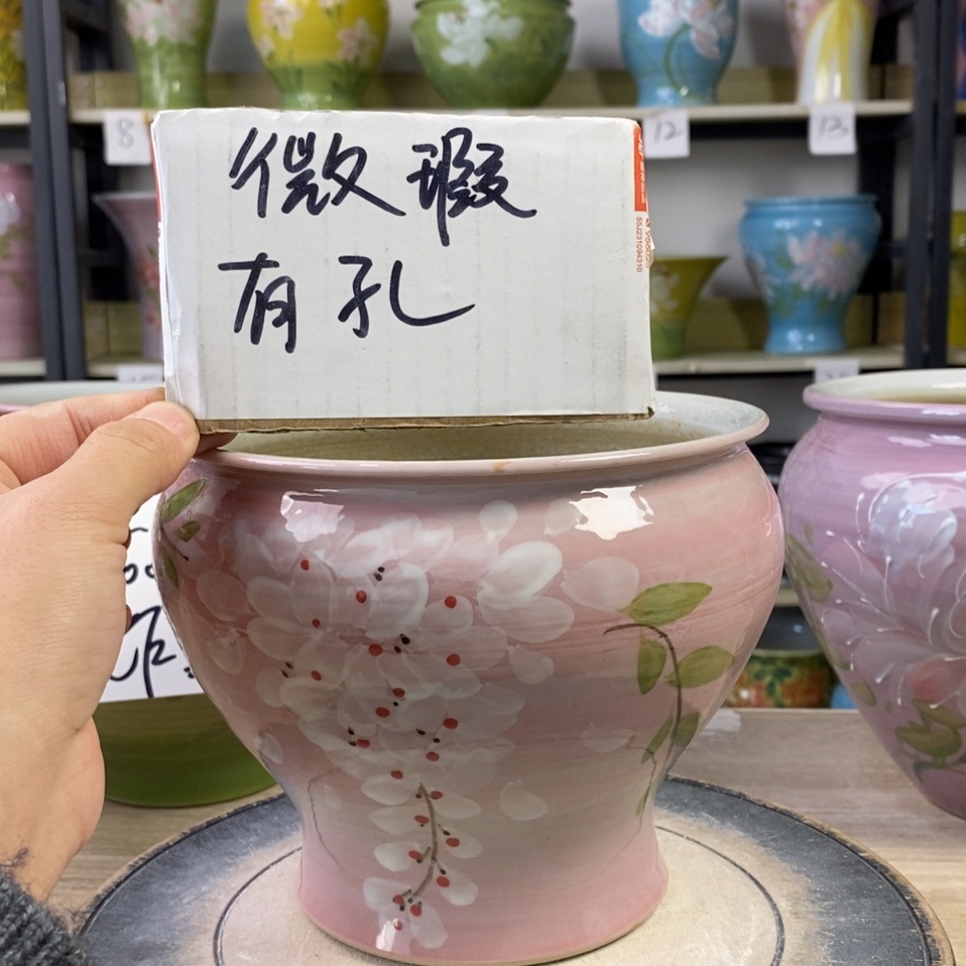景德镇手工手绘陶瓷花盆