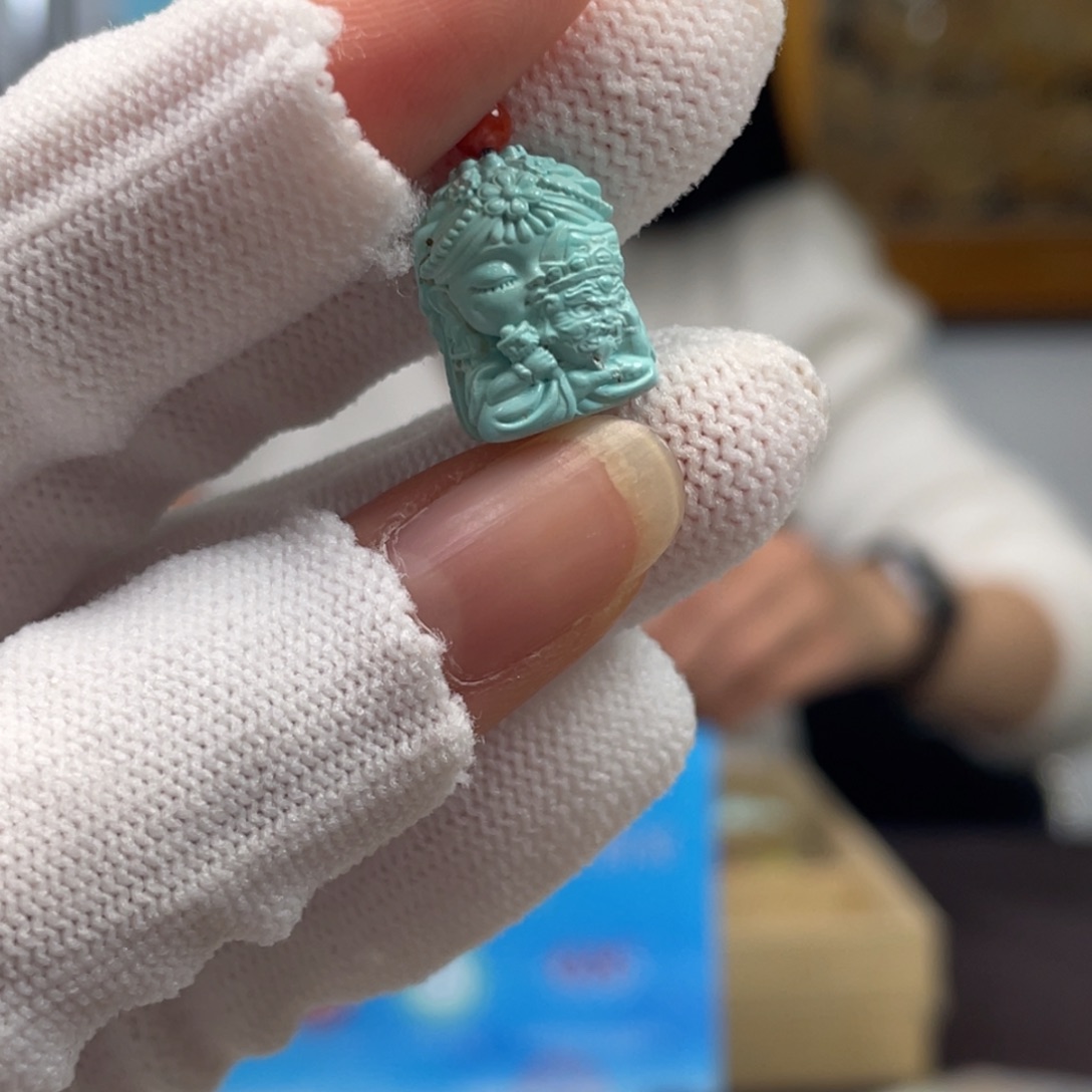 绿松石未镶嵌挂件