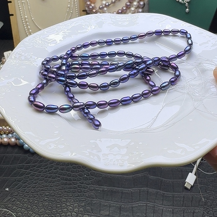 银S925镶嵌淡水珍珠项链的手链是戒指