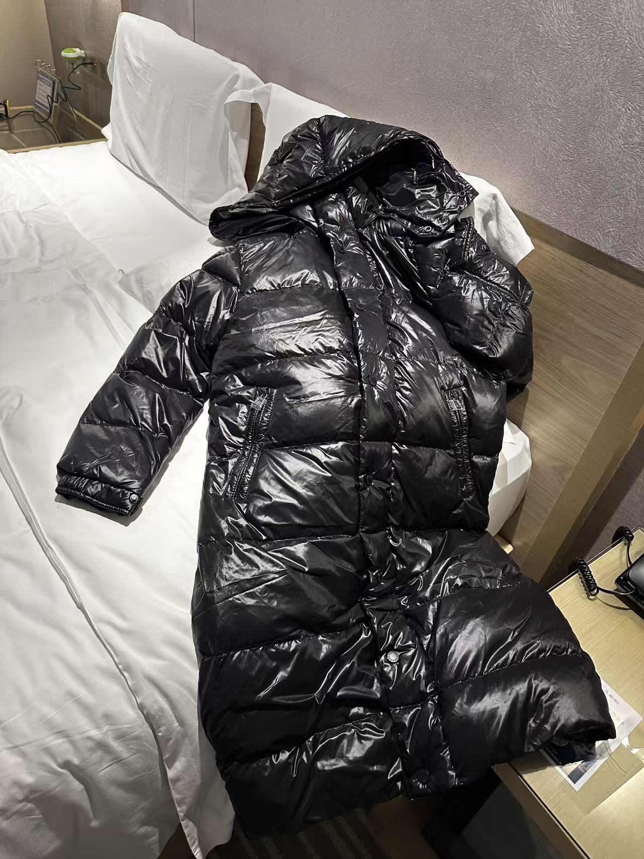 【ZYAY罗姐】冬季黑色连帽宽松男女中长款时尚休闲加厚保暖 