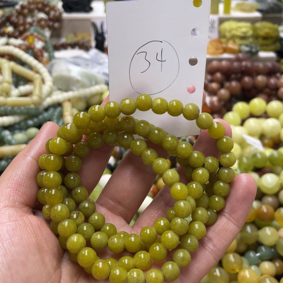 蛇纹石玉手链未镶嵌