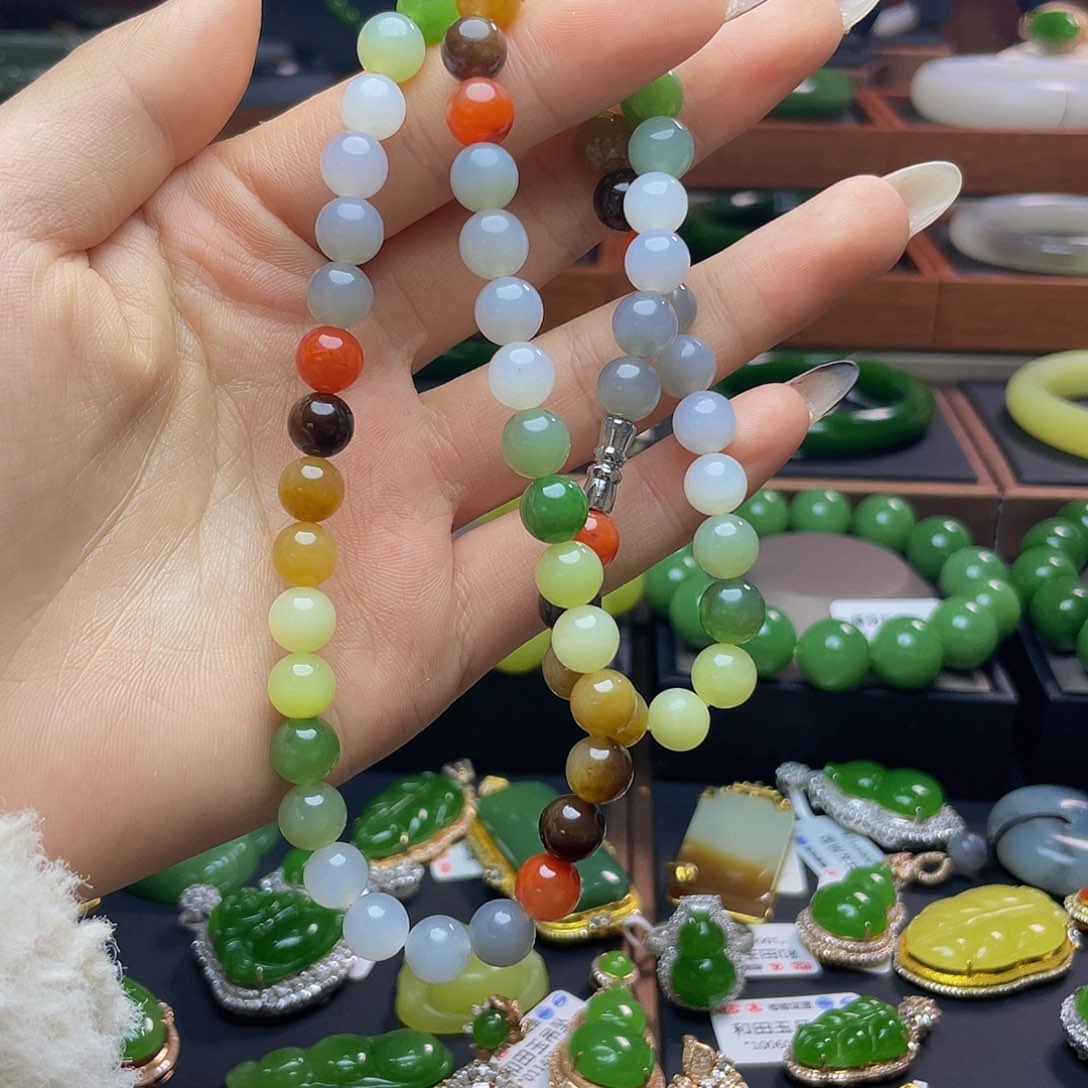 和田玉和田玉多宝妈妈链未镶嵌