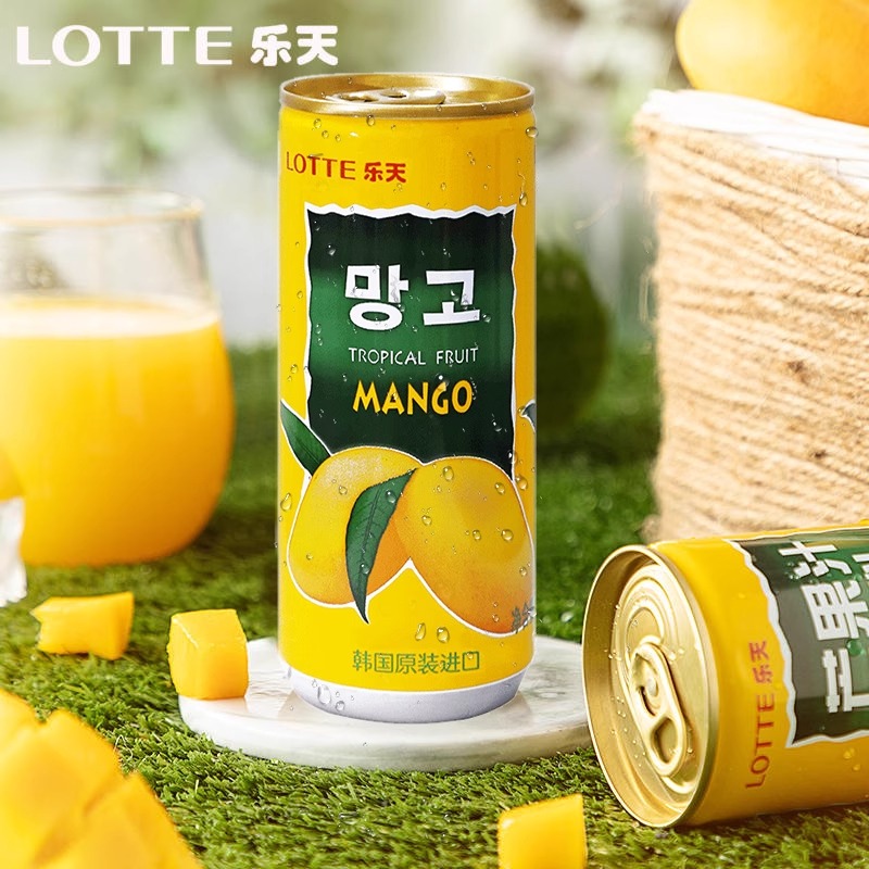 【阿杰自营】直播】26年3月到期】韩国】lotte乐天芒果汁饮料240ml