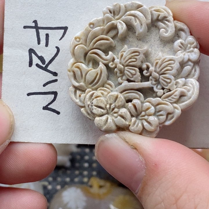 颈饰未镶嵌硅化珊瑚（珊瑚玉）