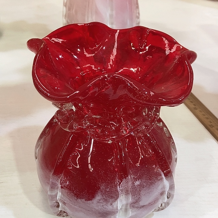 琉璃琉璃花瓶高17口6