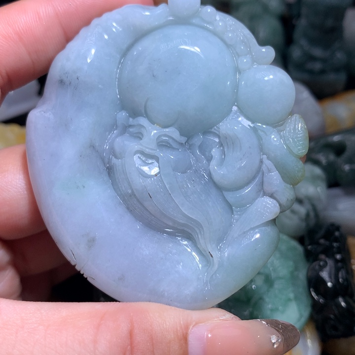 翡翠未镶嵌颈饰保真天然A货翡翠