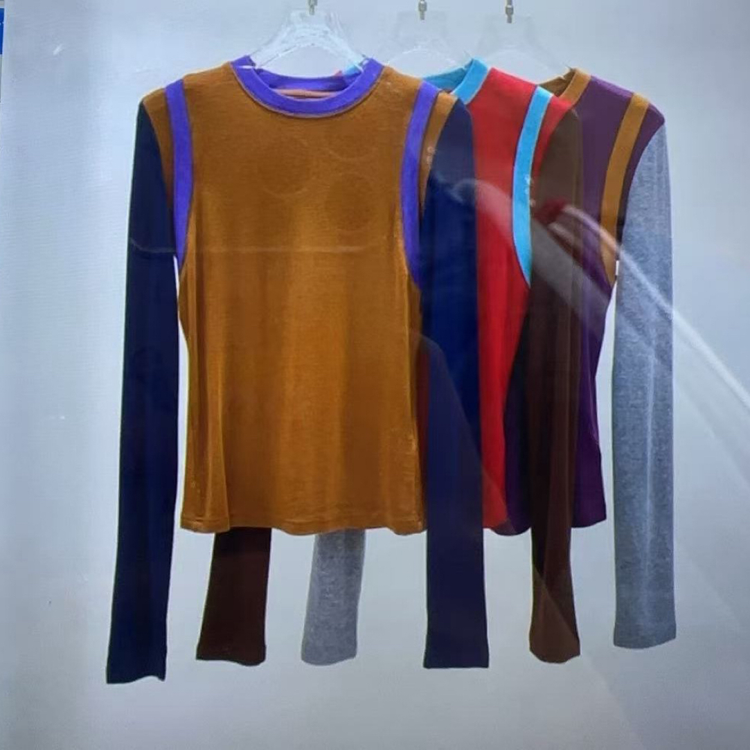 5120 拼色假两件打底长袖