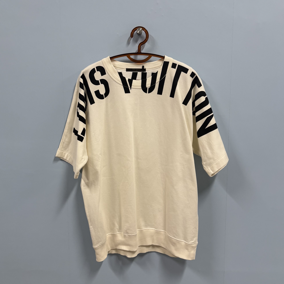 99新 LouisVuitton/路易威登 藤原浩联名白色logo短袖/xxl/L52704