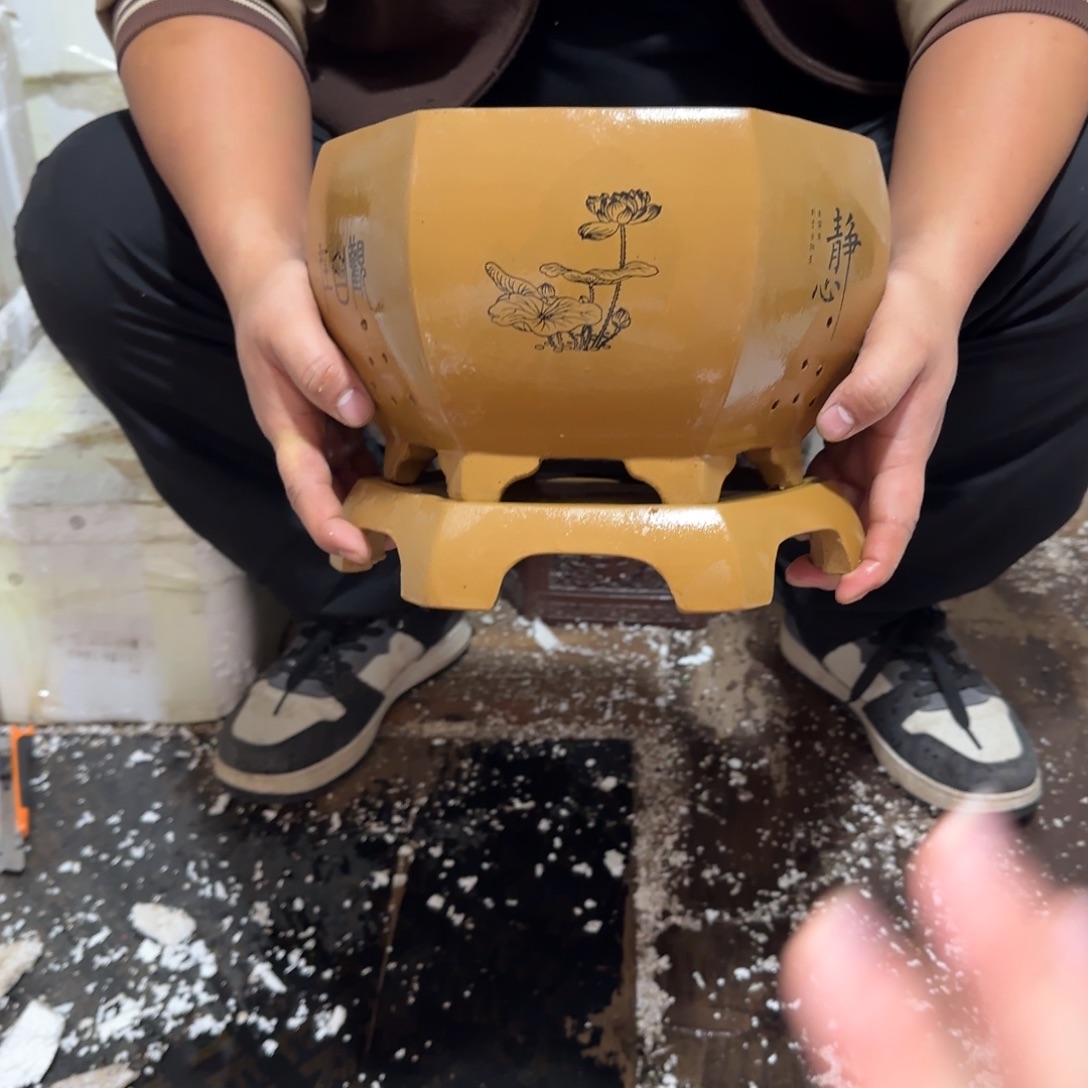 紫砂花盆口径25.20口径