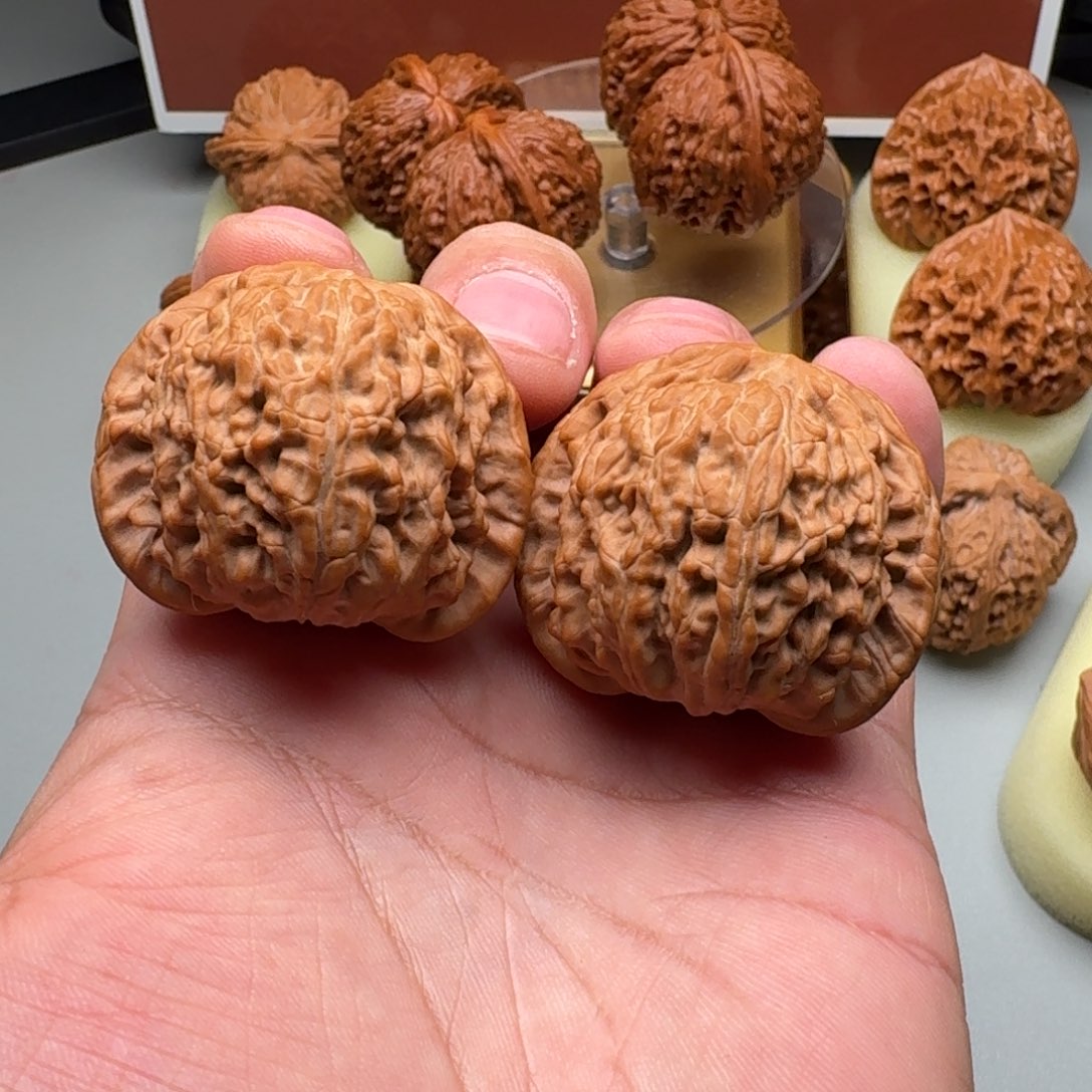 桃核把件H**?42全品白狮子