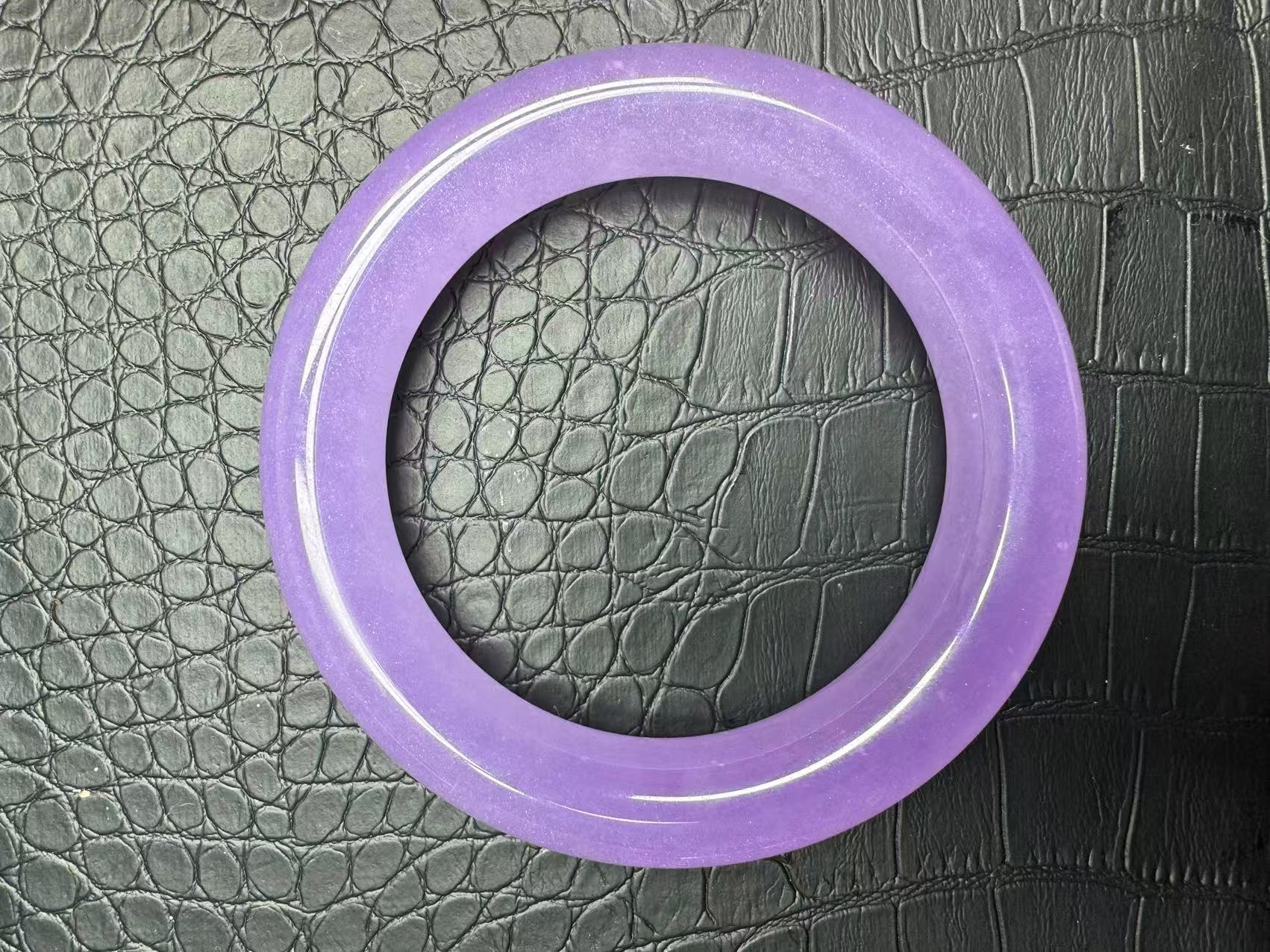 冰紫胖圆条手镯 B45