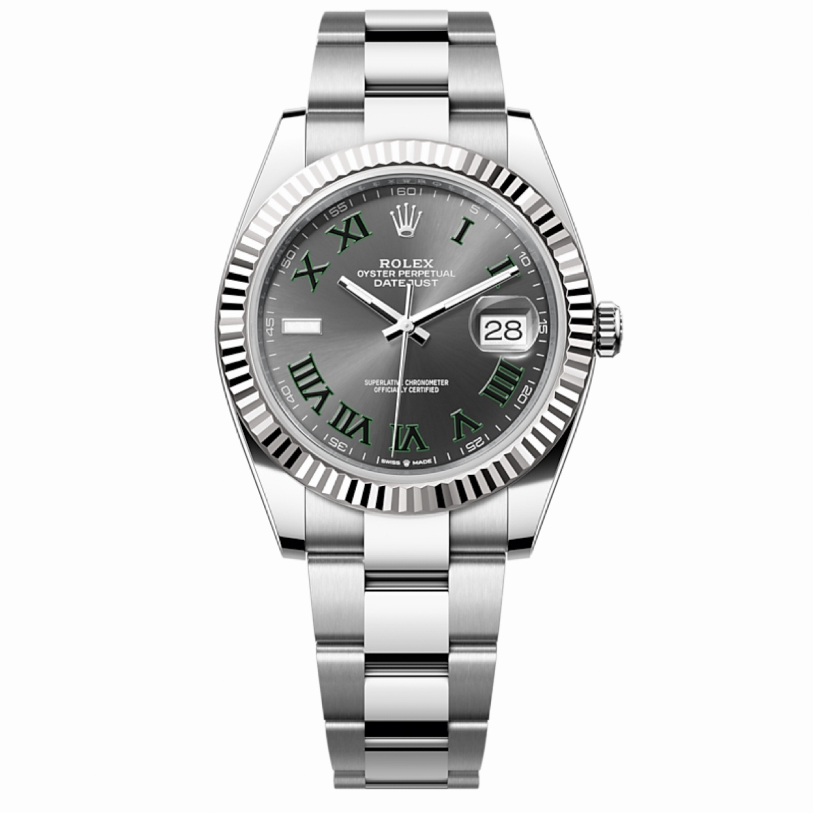 未使用 Rolex/劳力士 25年6月/日志型系列126334板带绿萝
