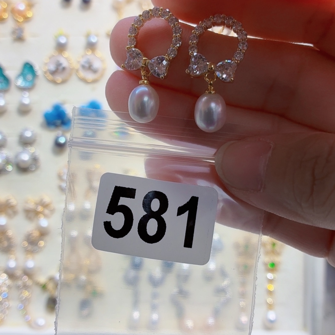 淡水珍珠耳饰合金