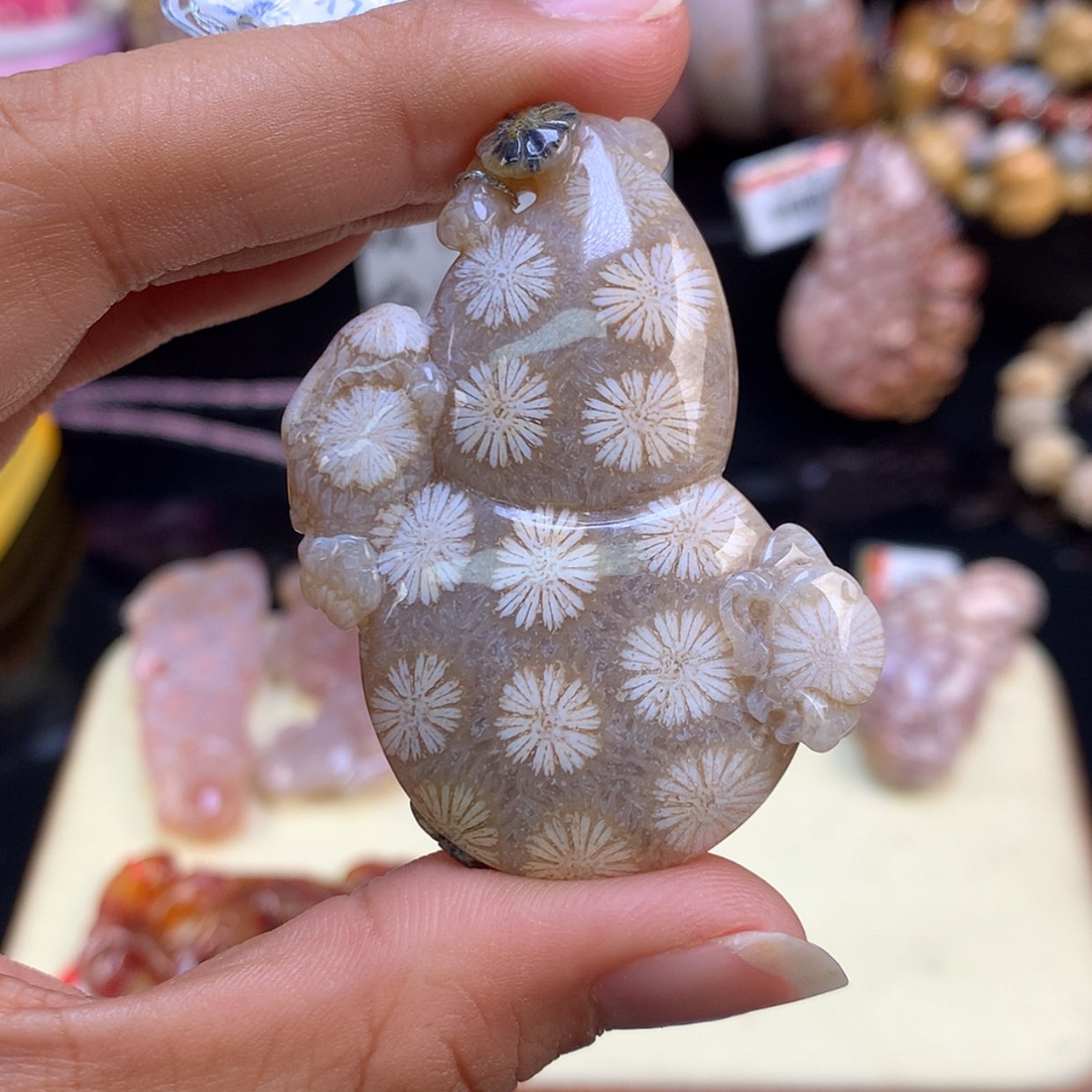 【闪购商品】颈饰未镶嵌硅化珊瑚（珊瑚玉）94号葫芦