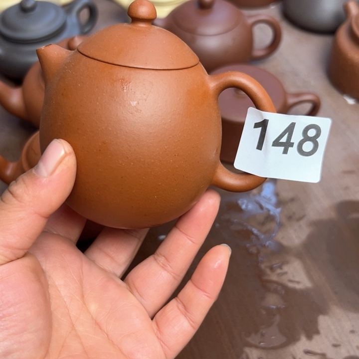 紫砂茶壶小红泥半手工240cc