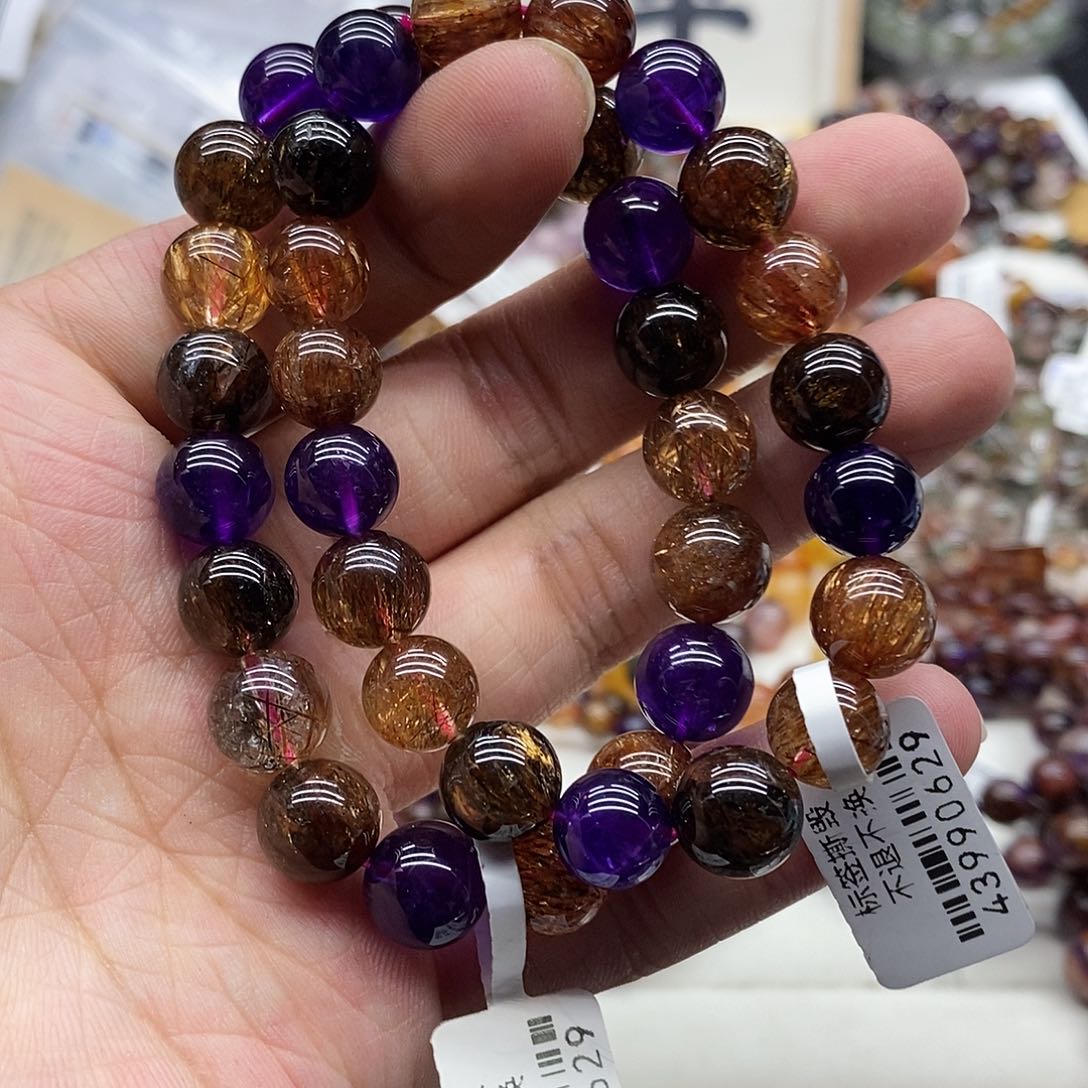 水晶手链未镶嵌多样性发货发一条