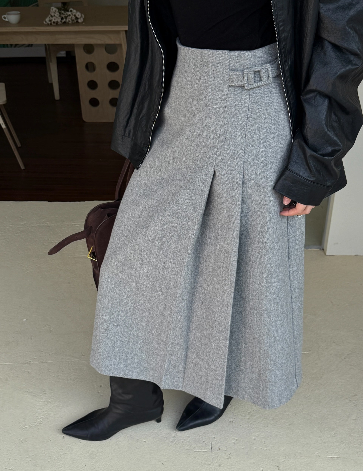 (451-500)秋冬半身裙 直播专属 非主图款 显瘦高腰中长款复古